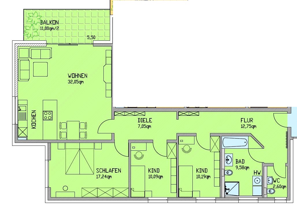 Grundriss WE15